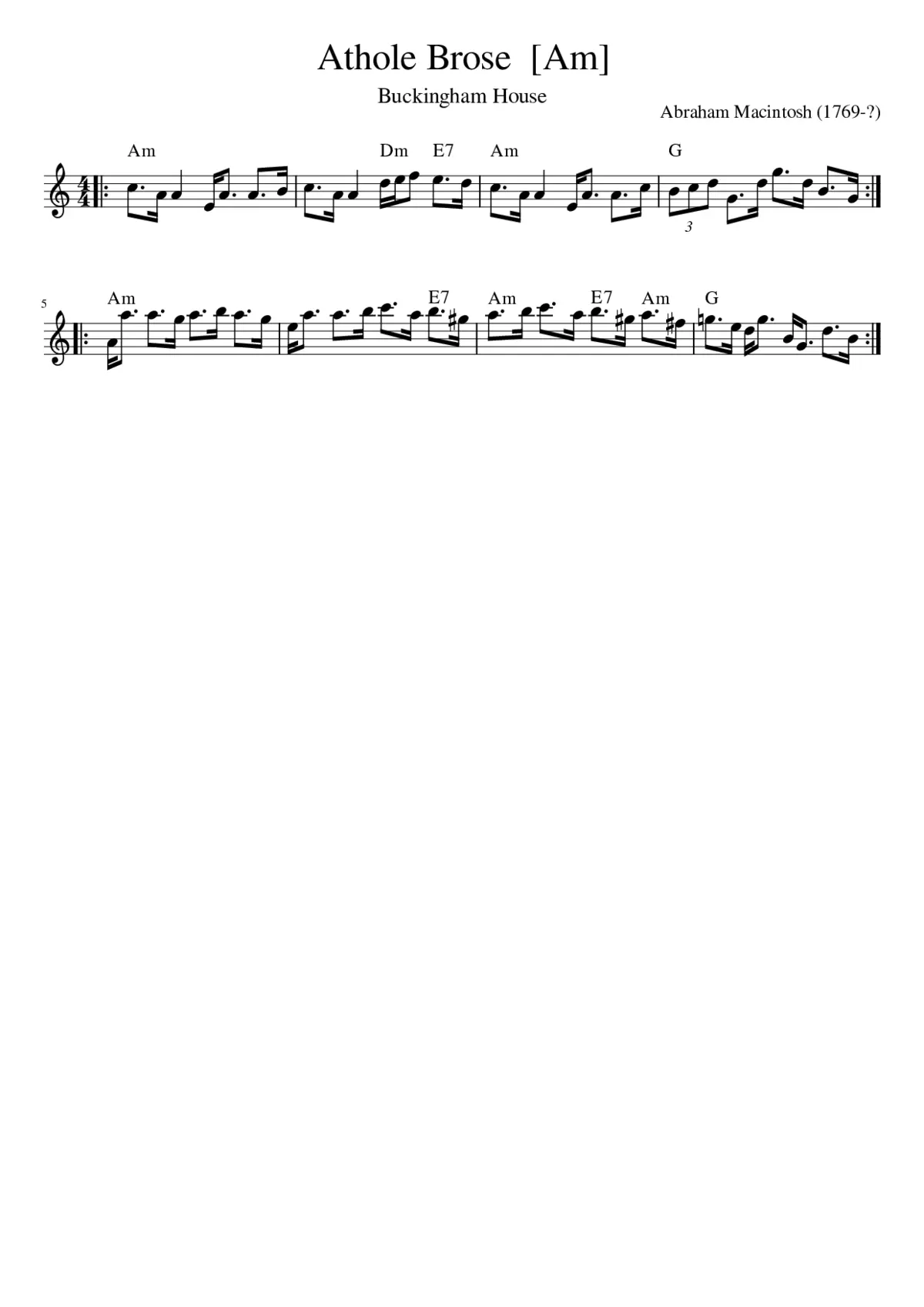 Athole Brose - Page 1