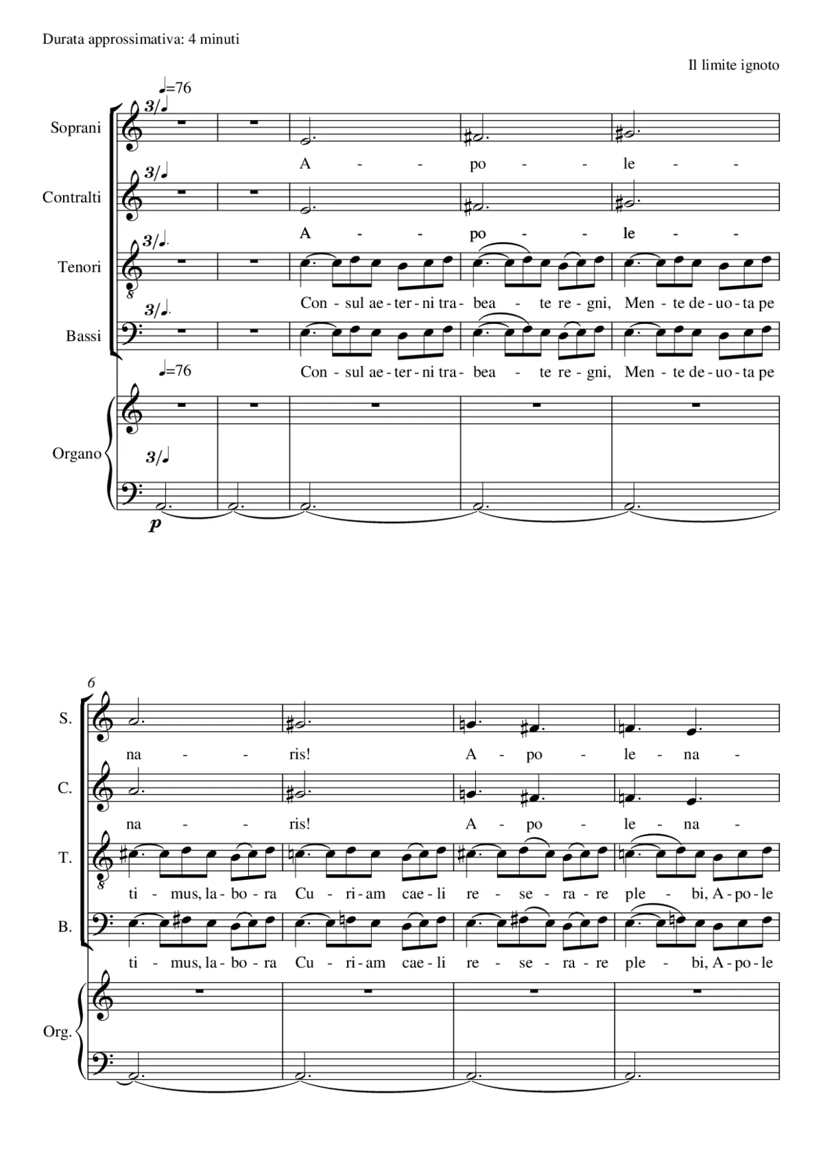 Inno a Santo Apollinare - Page 1