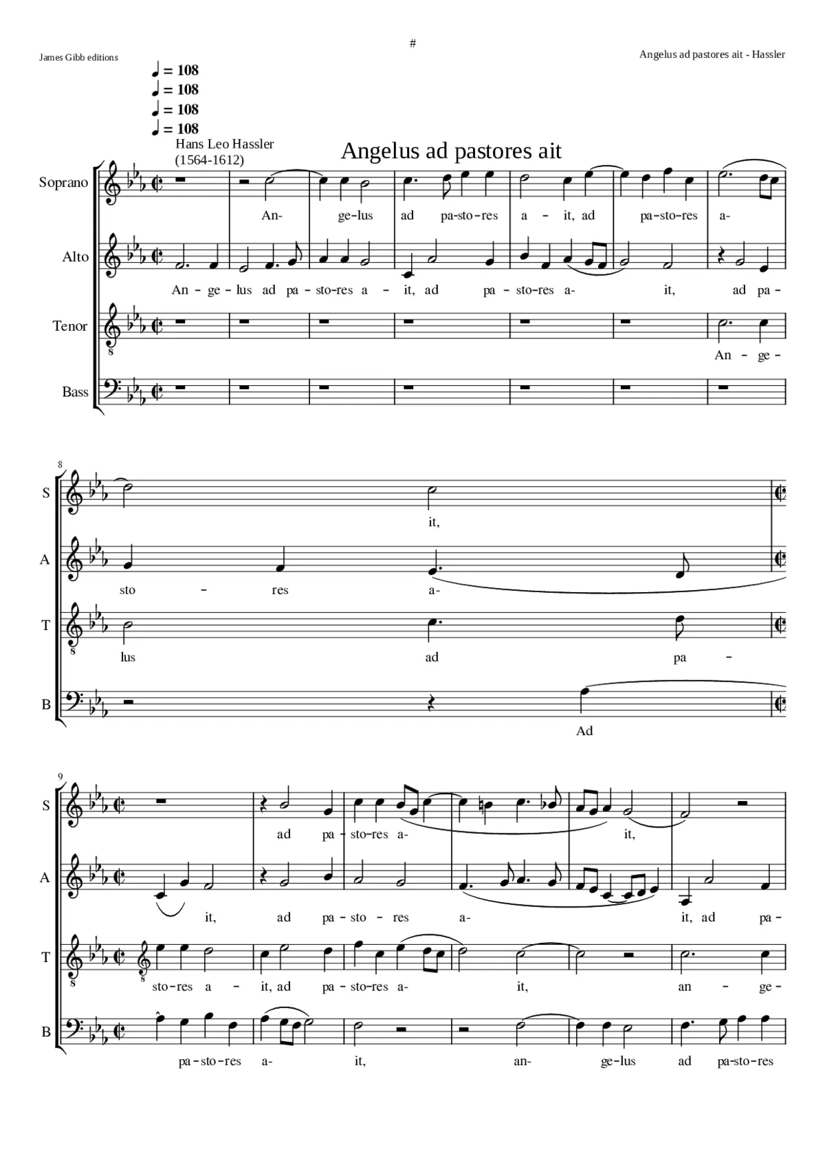 Angelus ad pastores ait - Page 1