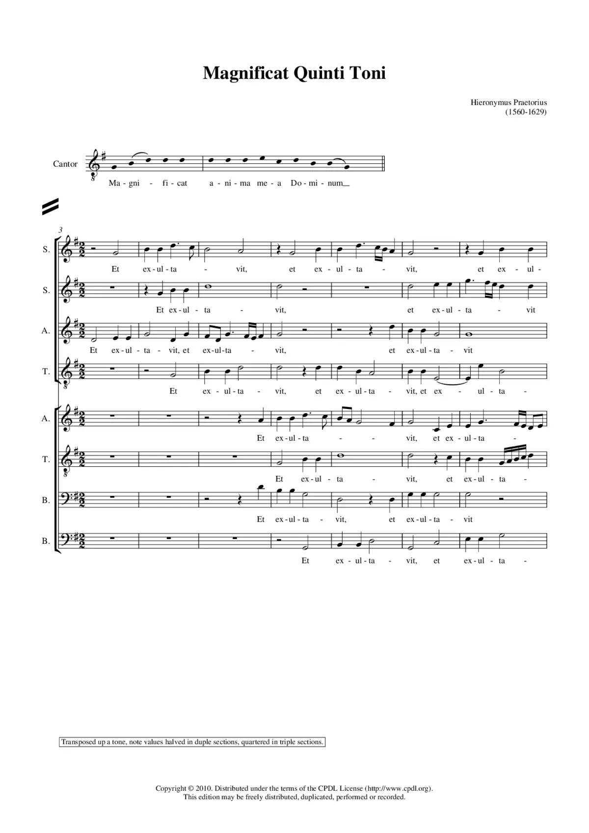 Magnificat quinti toni - Page 1
