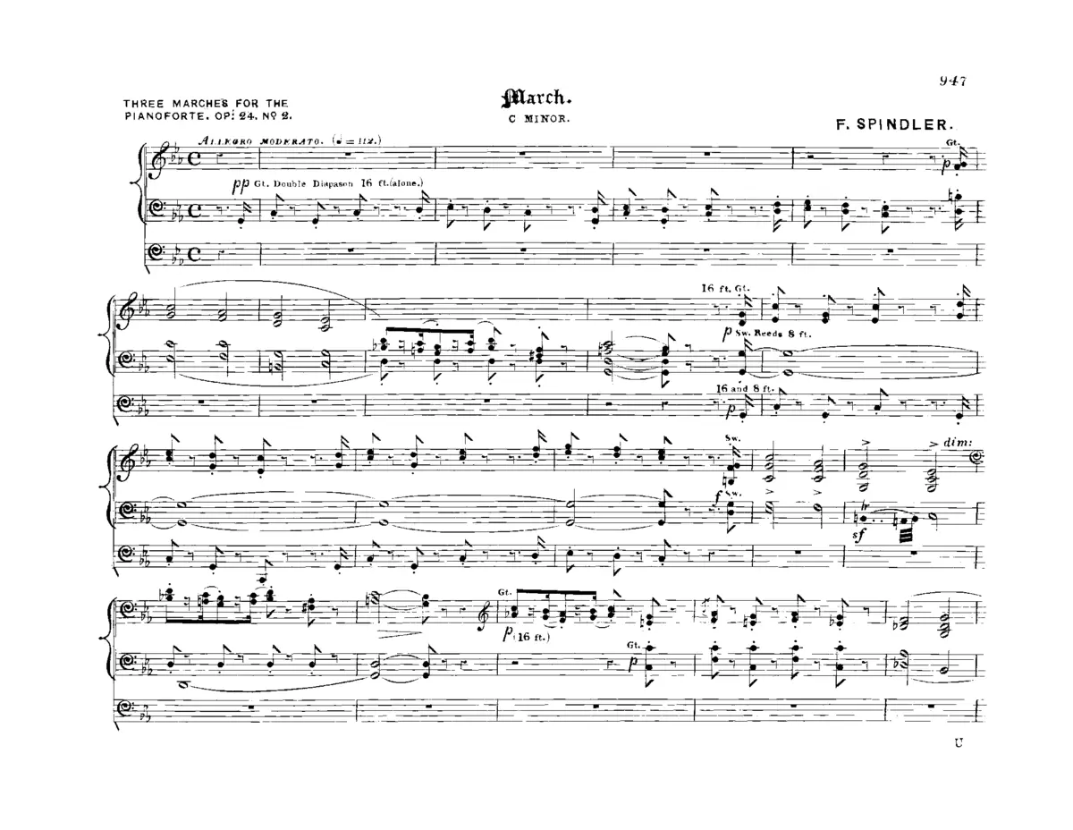 3 Marches for piano - Page 1