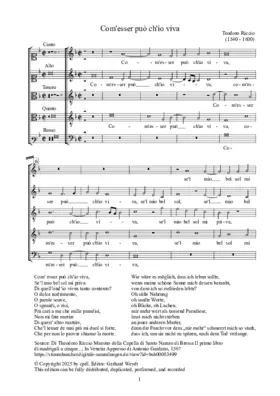 Com'esser può ch'io viva