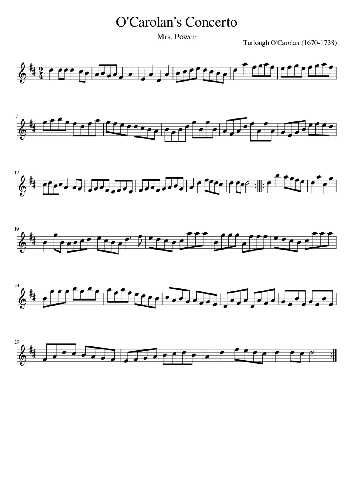 O'Carolan's Concerto - Page 1