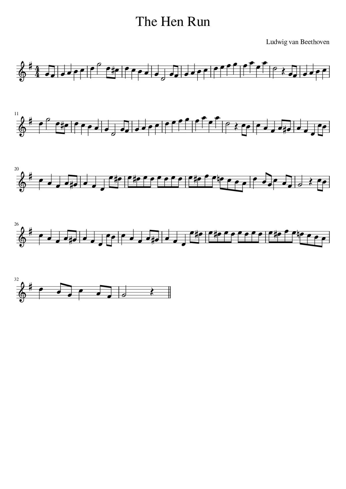 The Hen Run - Page 1