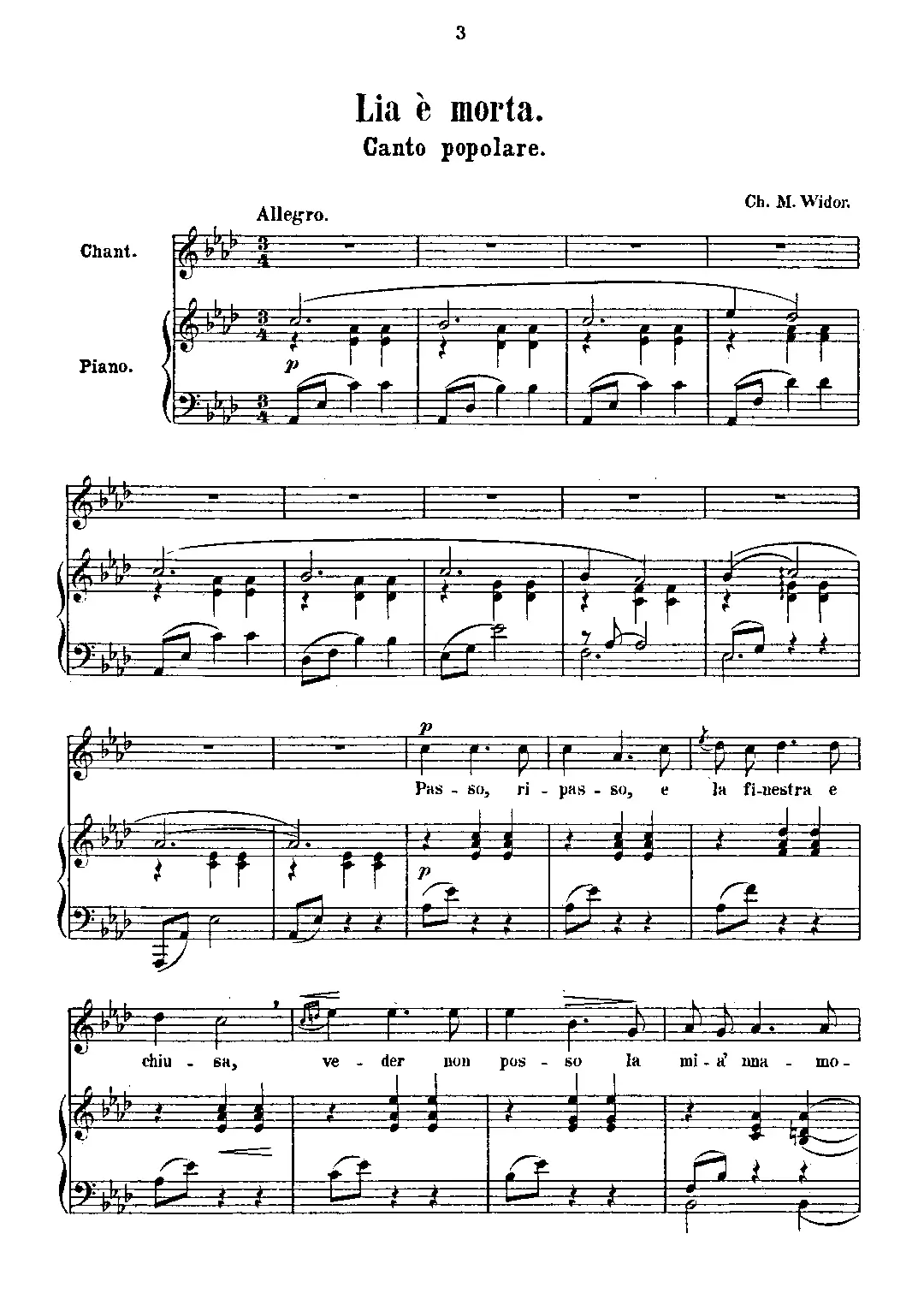 3 mélodies Italiennes, Op.32 - Page 1