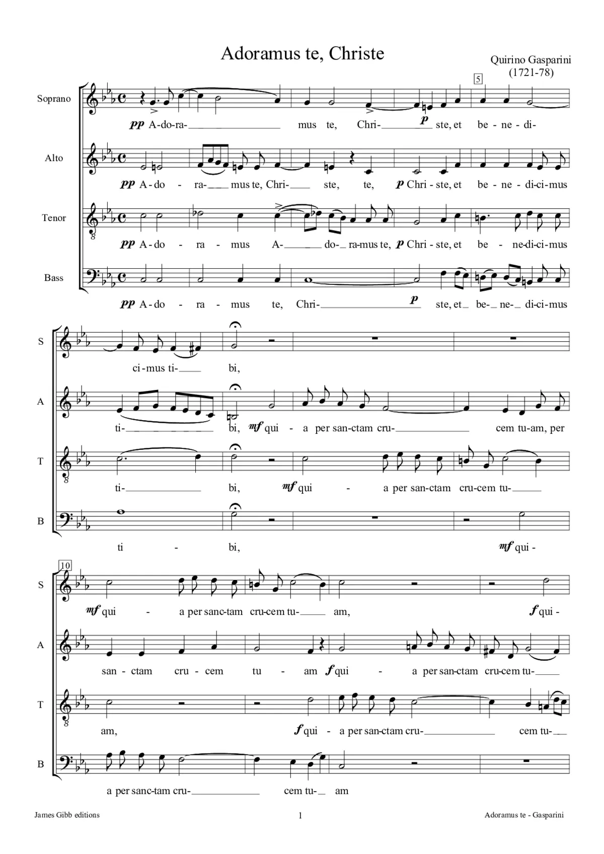 Adoramus te - Page 1