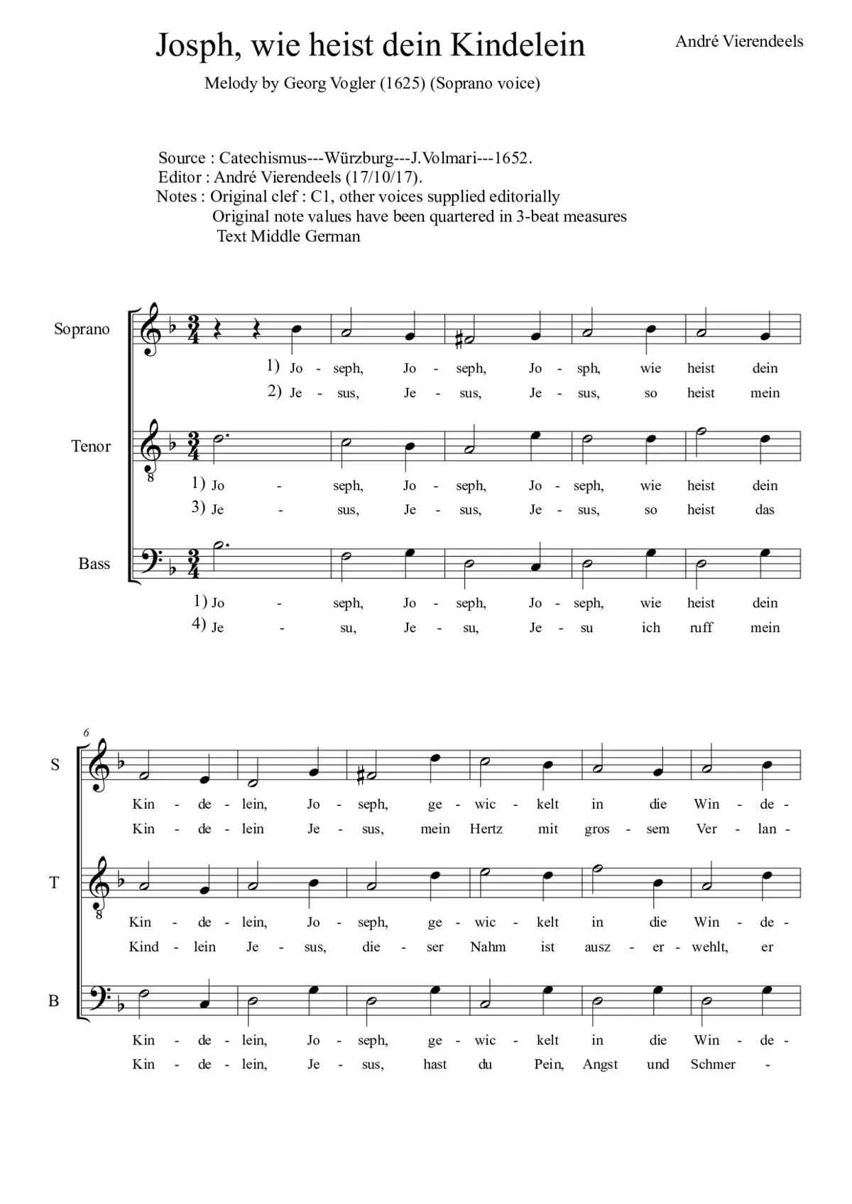 Joseph, wie heist dein Kindelein - Page 1