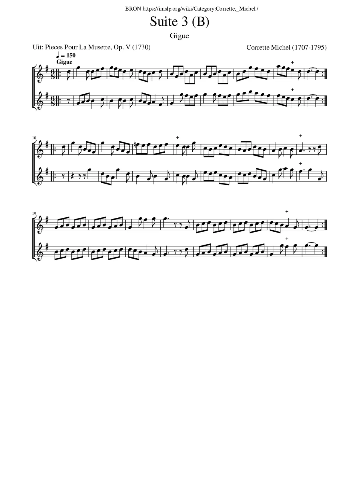 Suite 3 (B) (Gigue) - Page 1