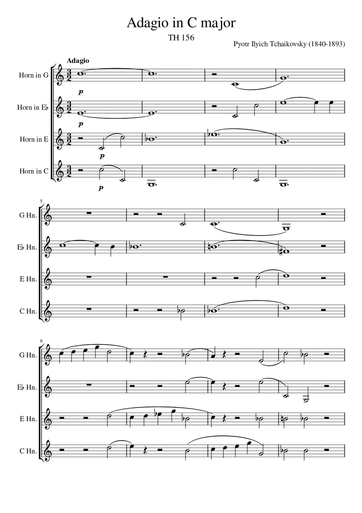 Adagio in C major - Page 1