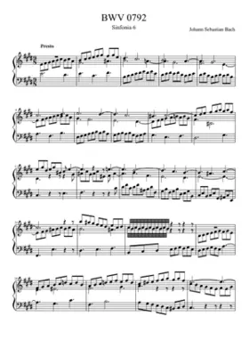 Sinfonia in E major BWV 792