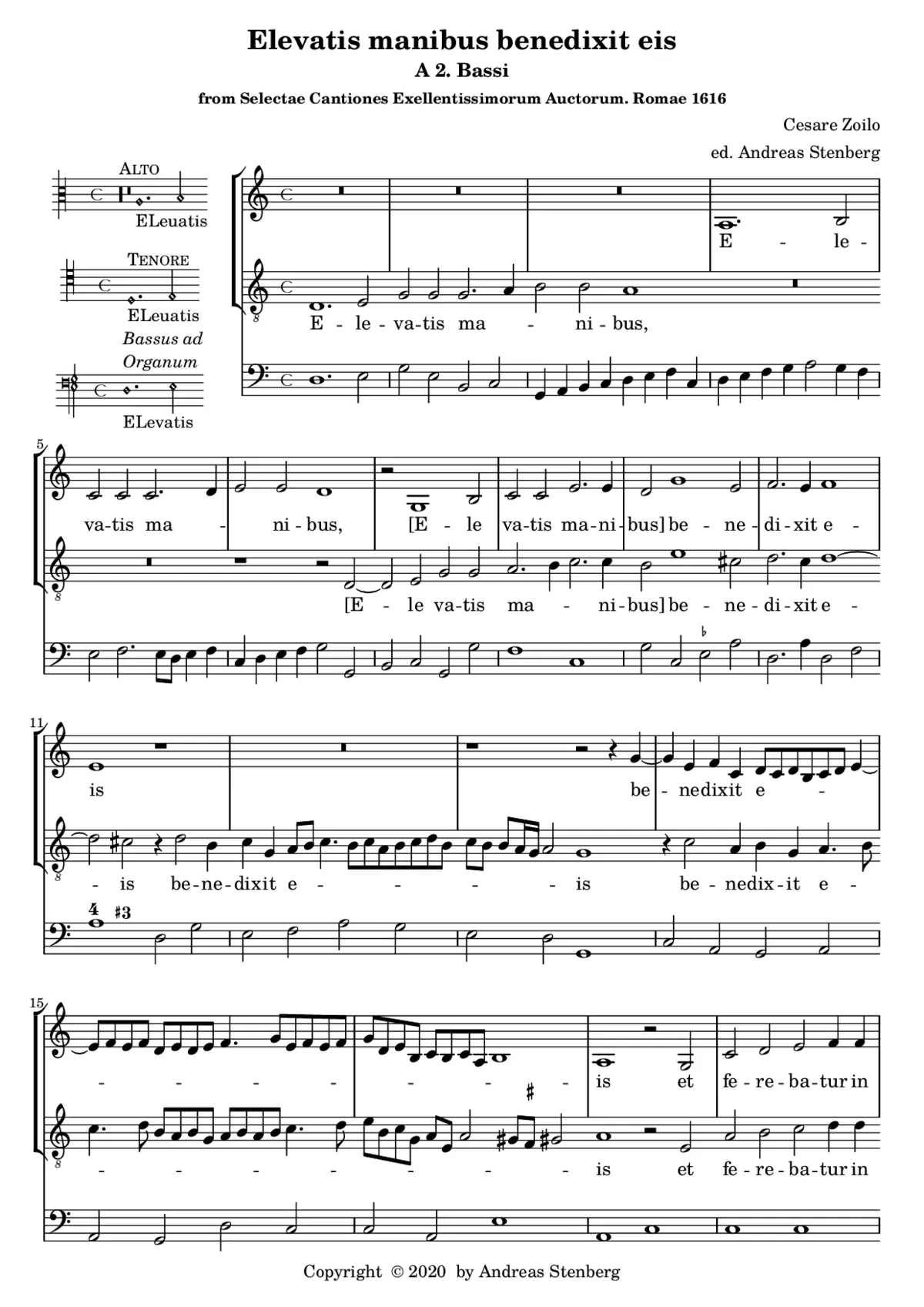 Elevatis manibus benedixit eis - Page 1
