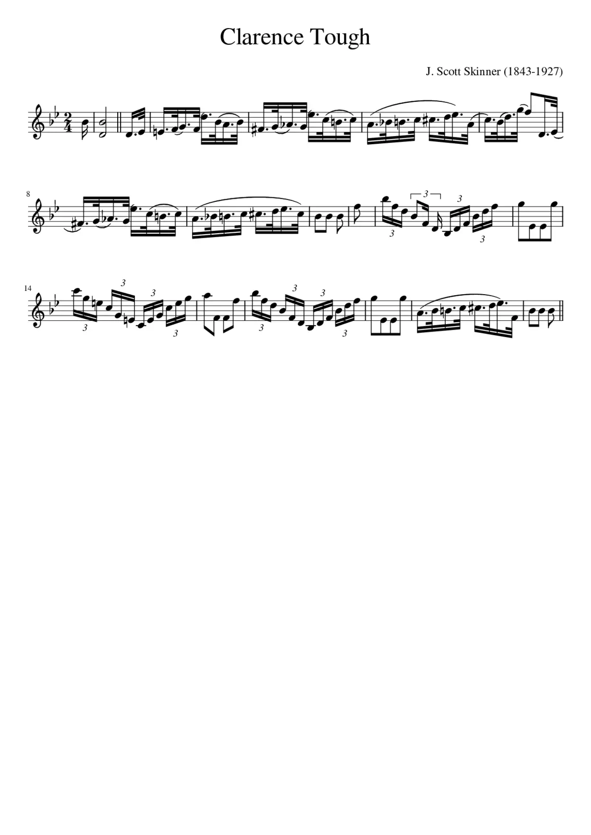 Clarence Tough - Page 1