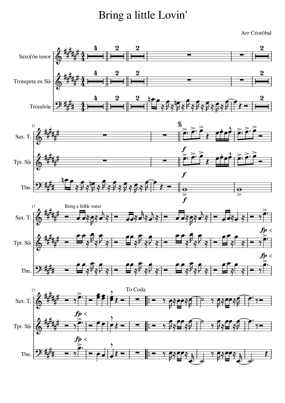 Bring a little lovin' - Page 1