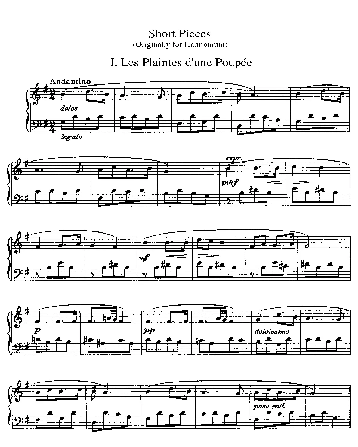 18 Pièces brèves ; 18 Kleine Klavierstücke - Page 1