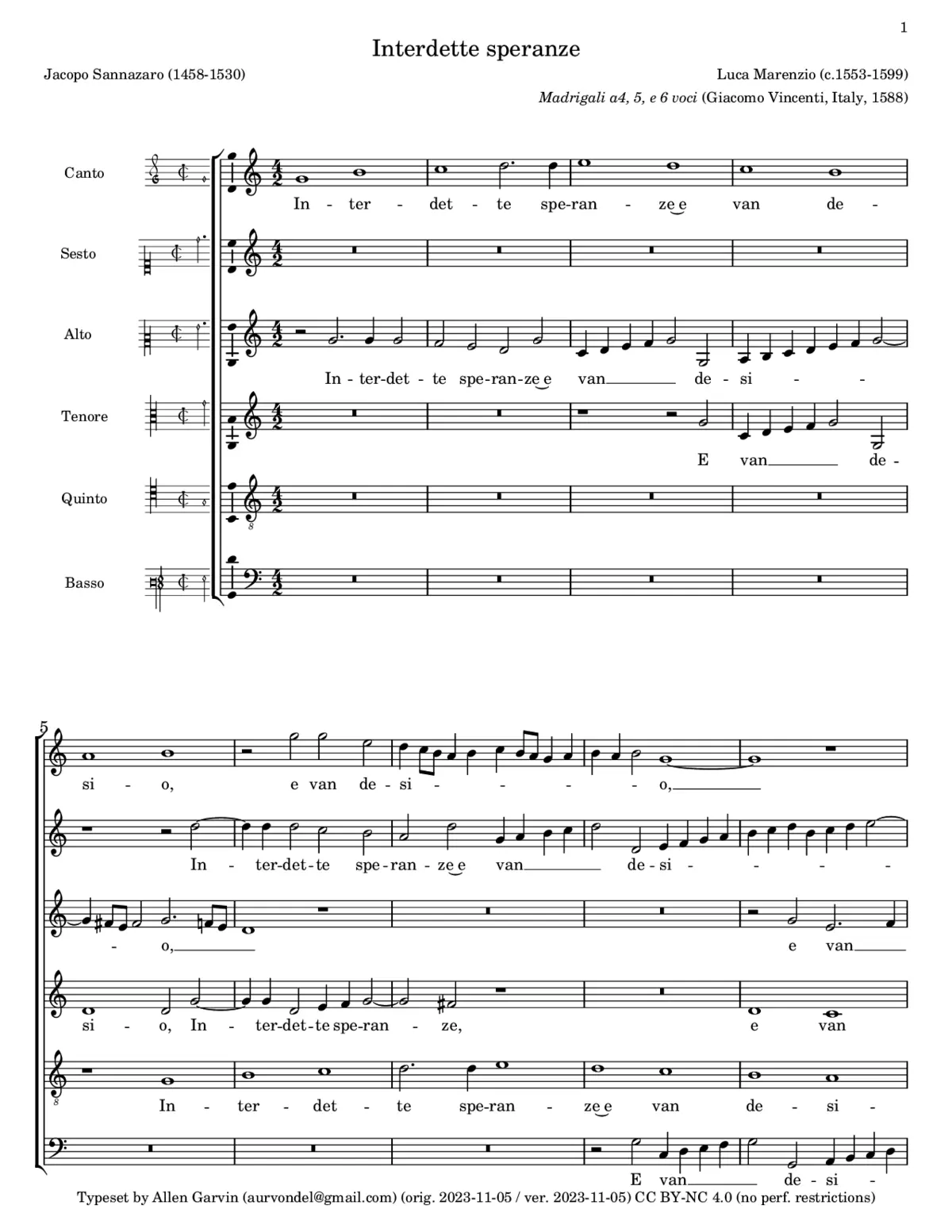 Interdette speranze e van desio - Page 1