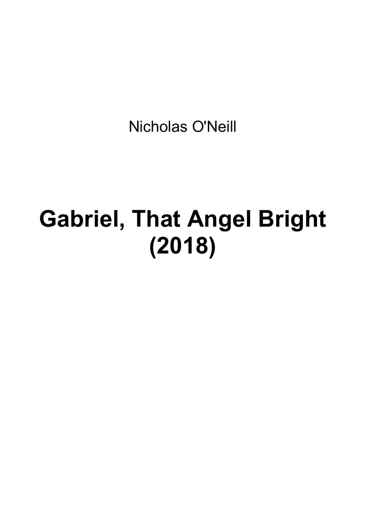 Gabriel, that angel bright - Page 1