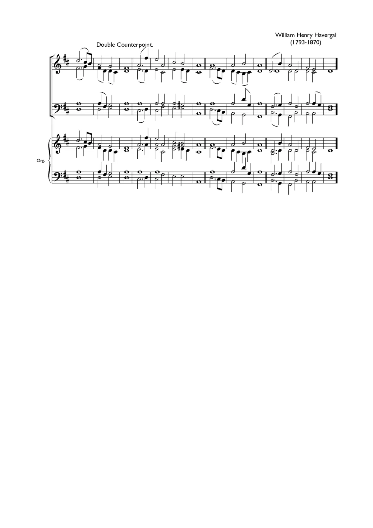 Double chant in D major VI - Page 1
