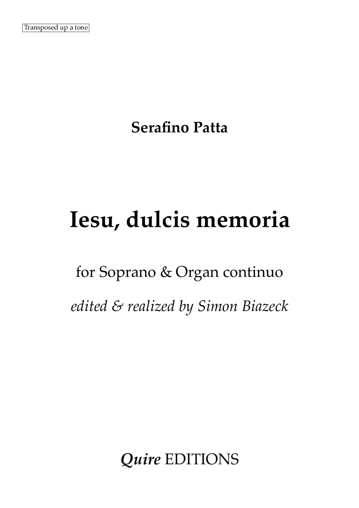 Jesu, dulcis memoria - Page 1