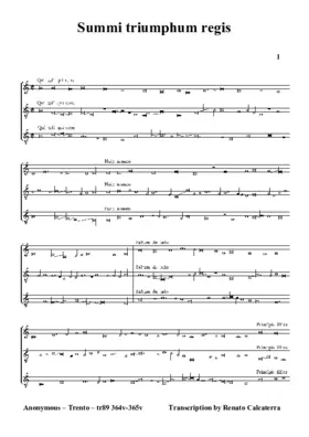 Summi triumphum regis I