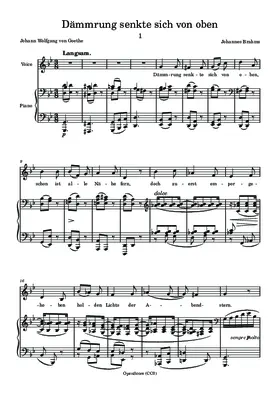 Dämmrung senkte sich von oben