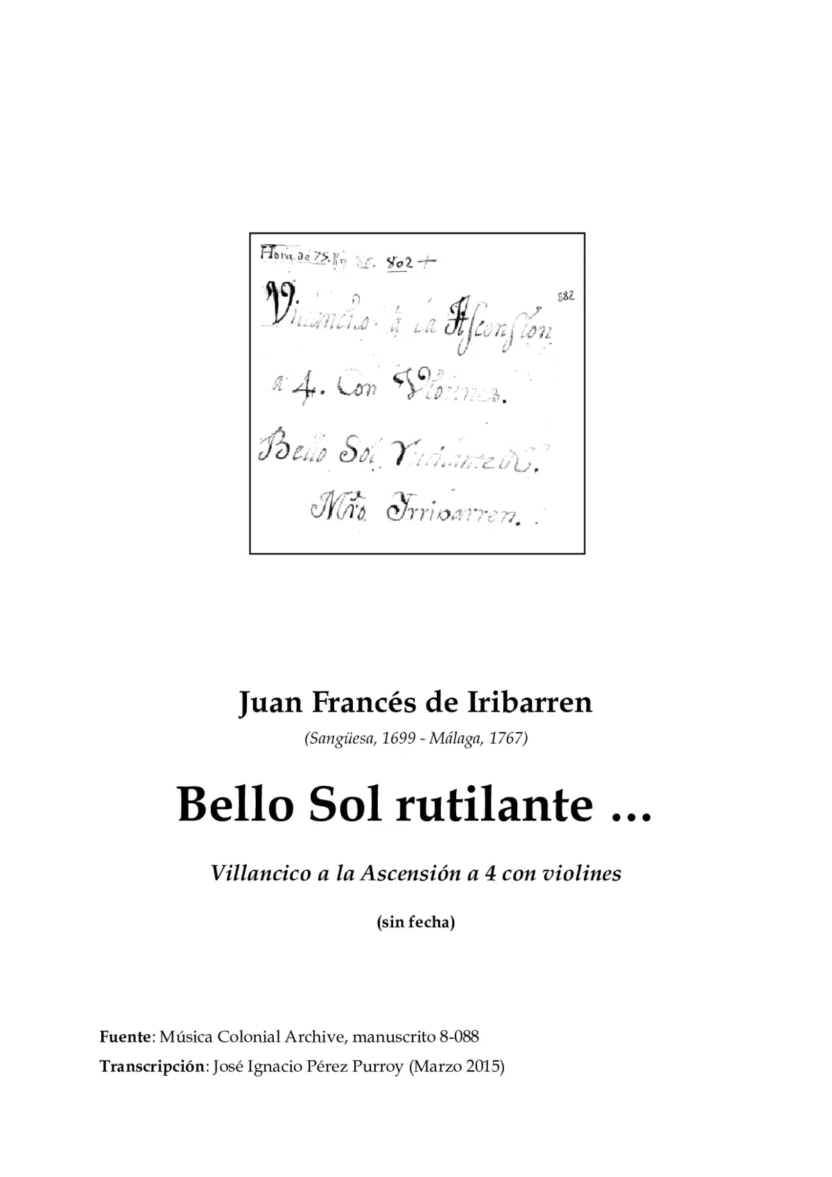 Bello sol rutilante - Page 1