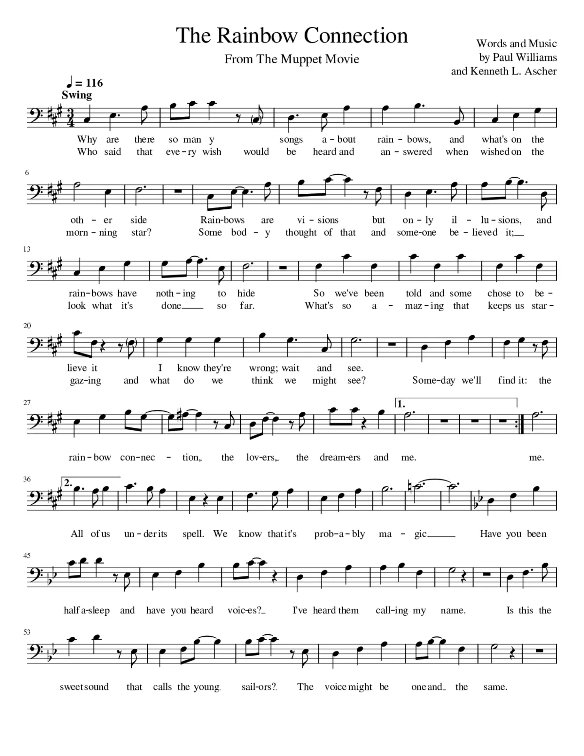 kermit the frog - the rainbow connection - Page 1