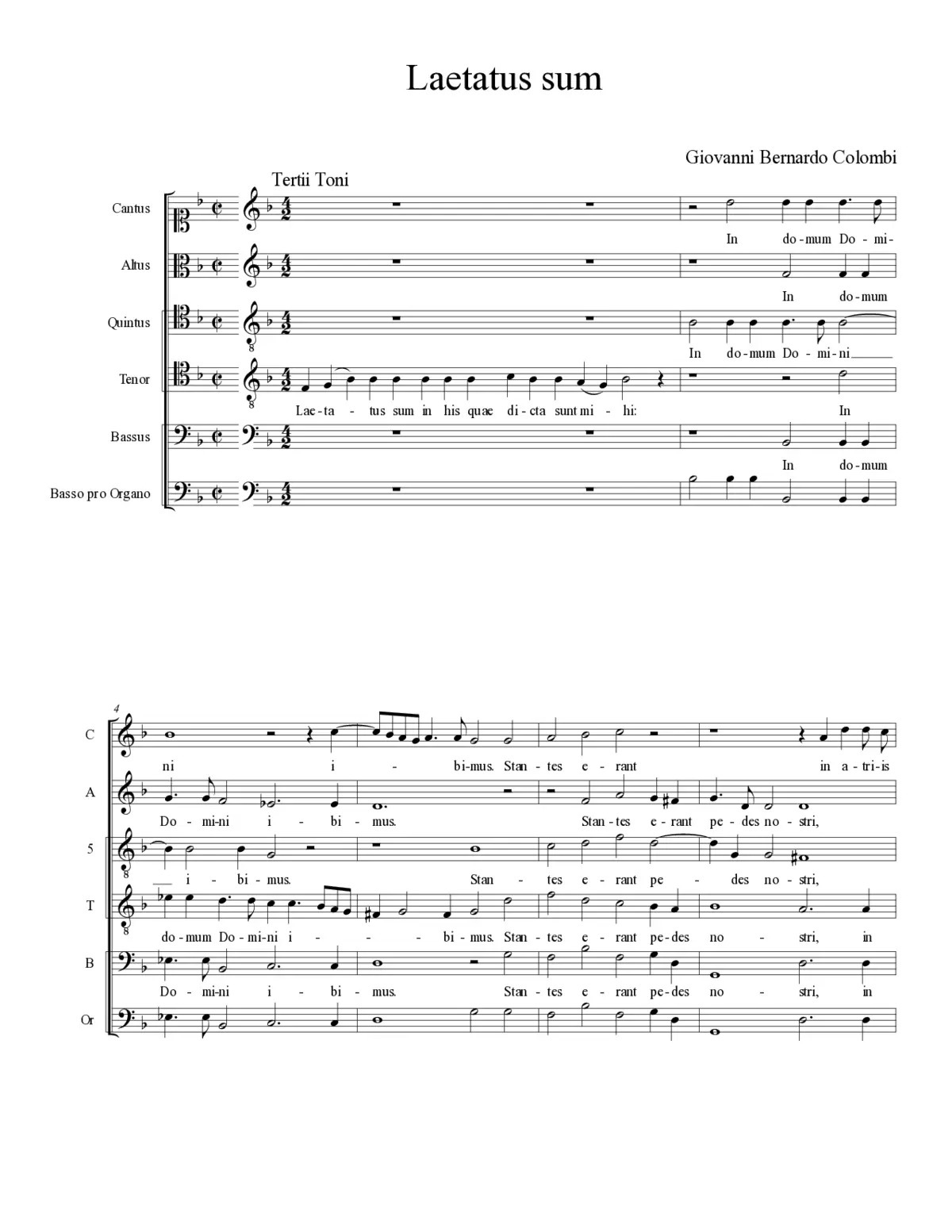 Laetatus sum - Page 1