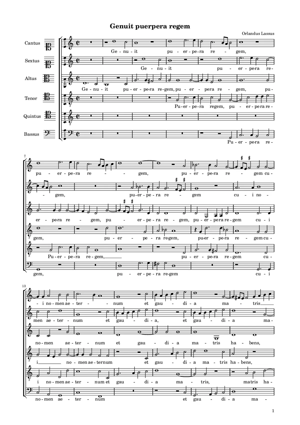 Genuit puerpera regem - Page 1