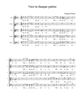 Vuoi tu dunque partire