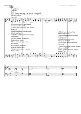 Art thou weary art thou languid