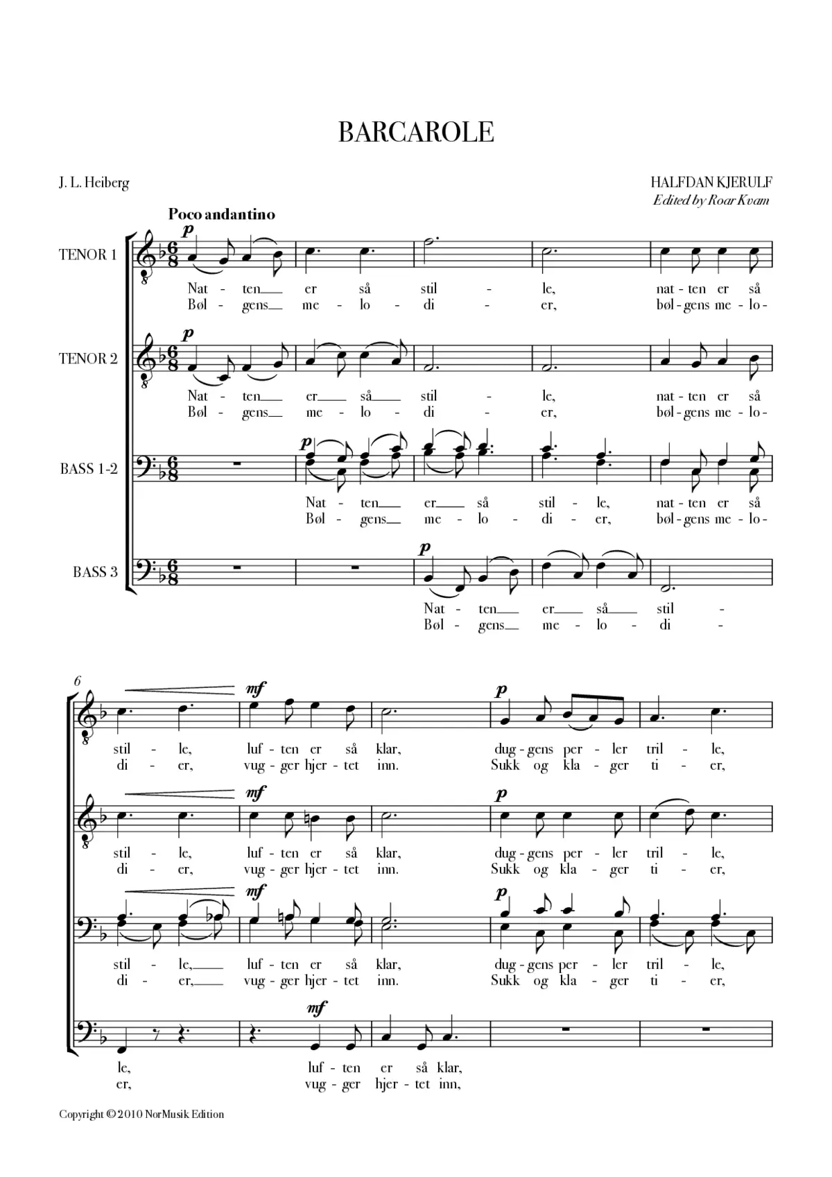 Barcarole - Page 1