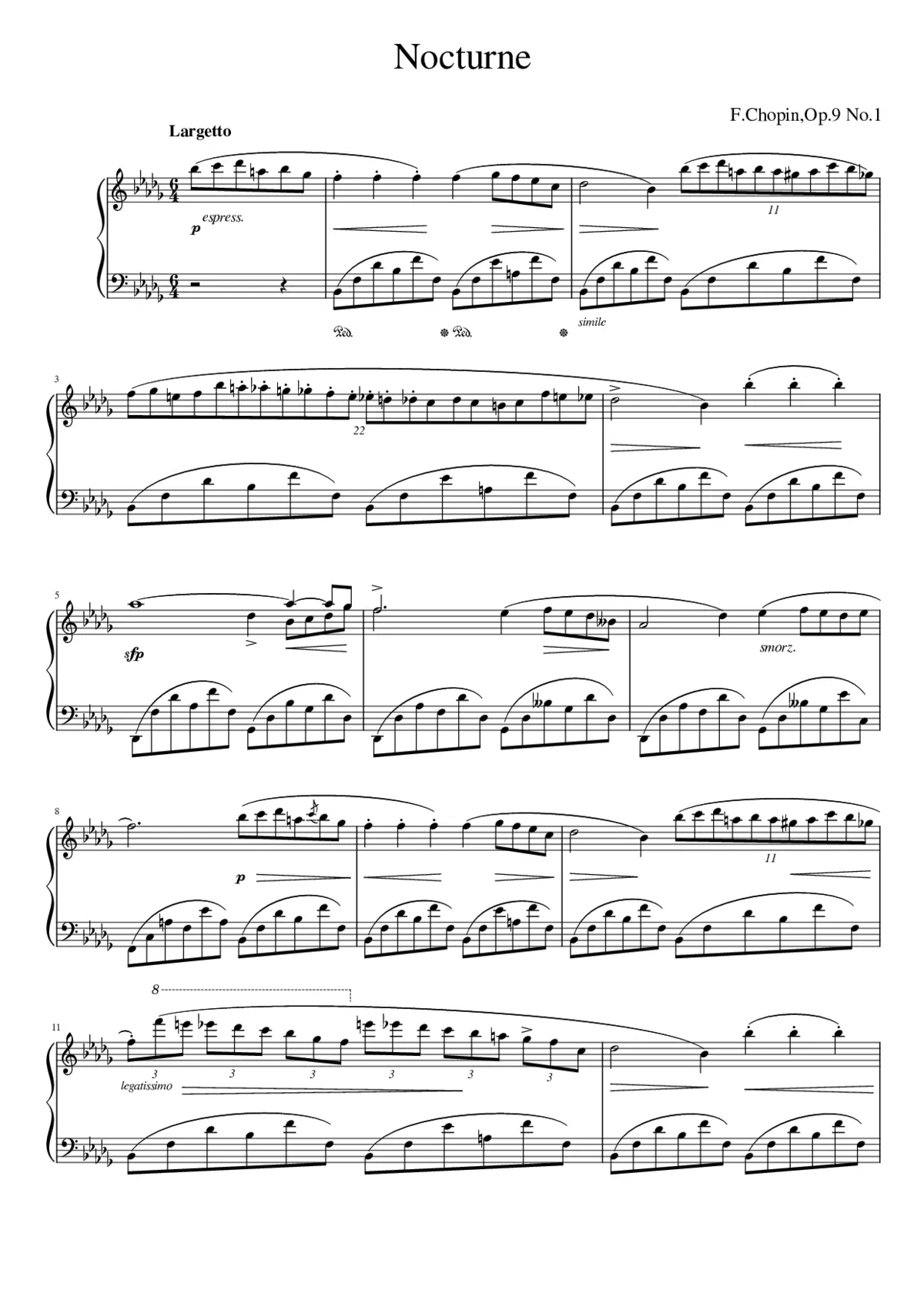 Nocturnes Op.9 - Page 1
