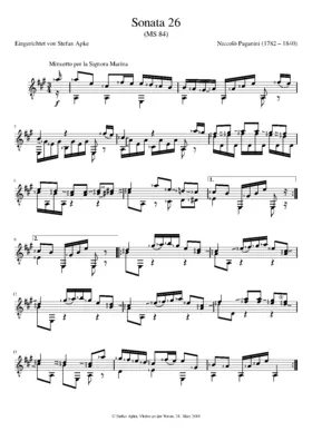Guitar Sonata in A major