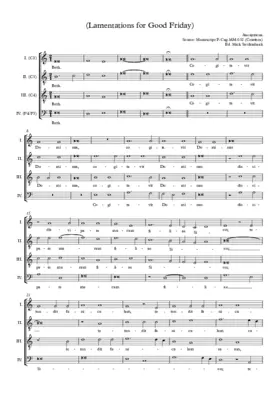 Lamentations for Good Friday, Lesson One