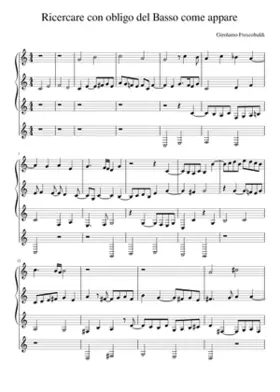 Ricercare con obligo del Basso come appare