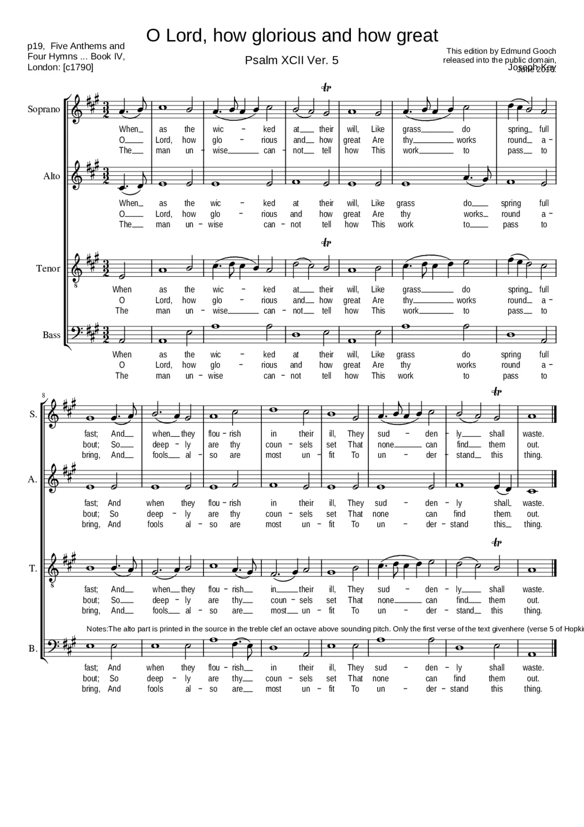 O Lord how glorious and how great - Page 1