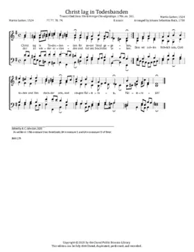 Christ lag in Todesbanden, BWV 279