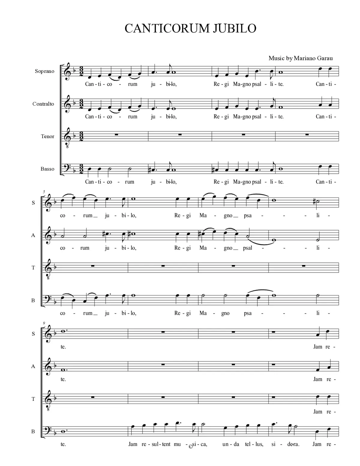 Canticorum jubilo - Page 1