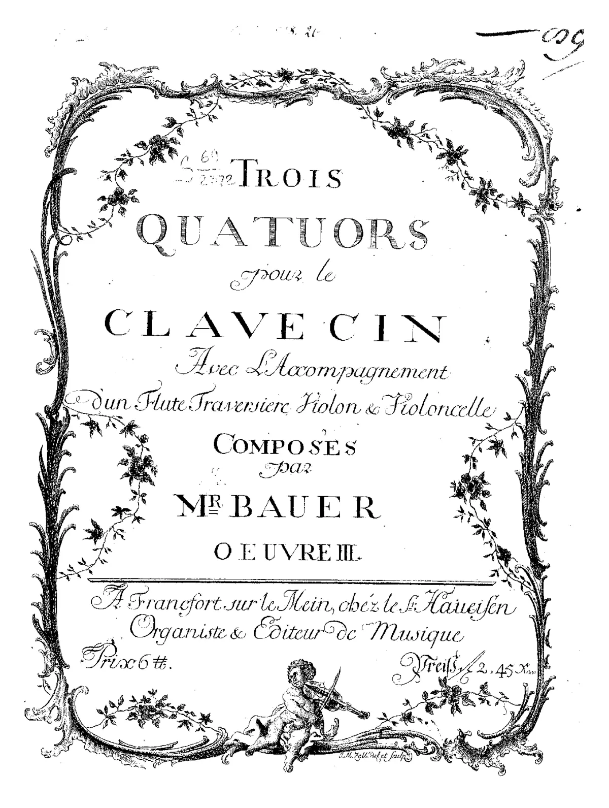 3 Harpsichord Quartets, Op.3 - Page 1