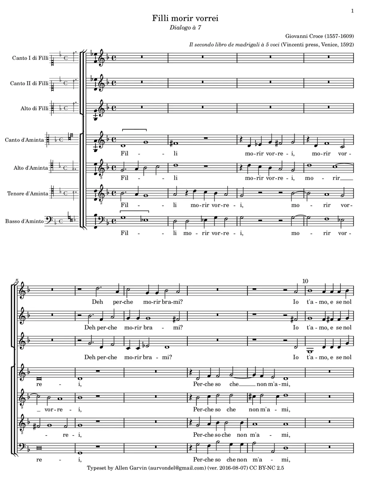 Filli morir vorrei - Page 1