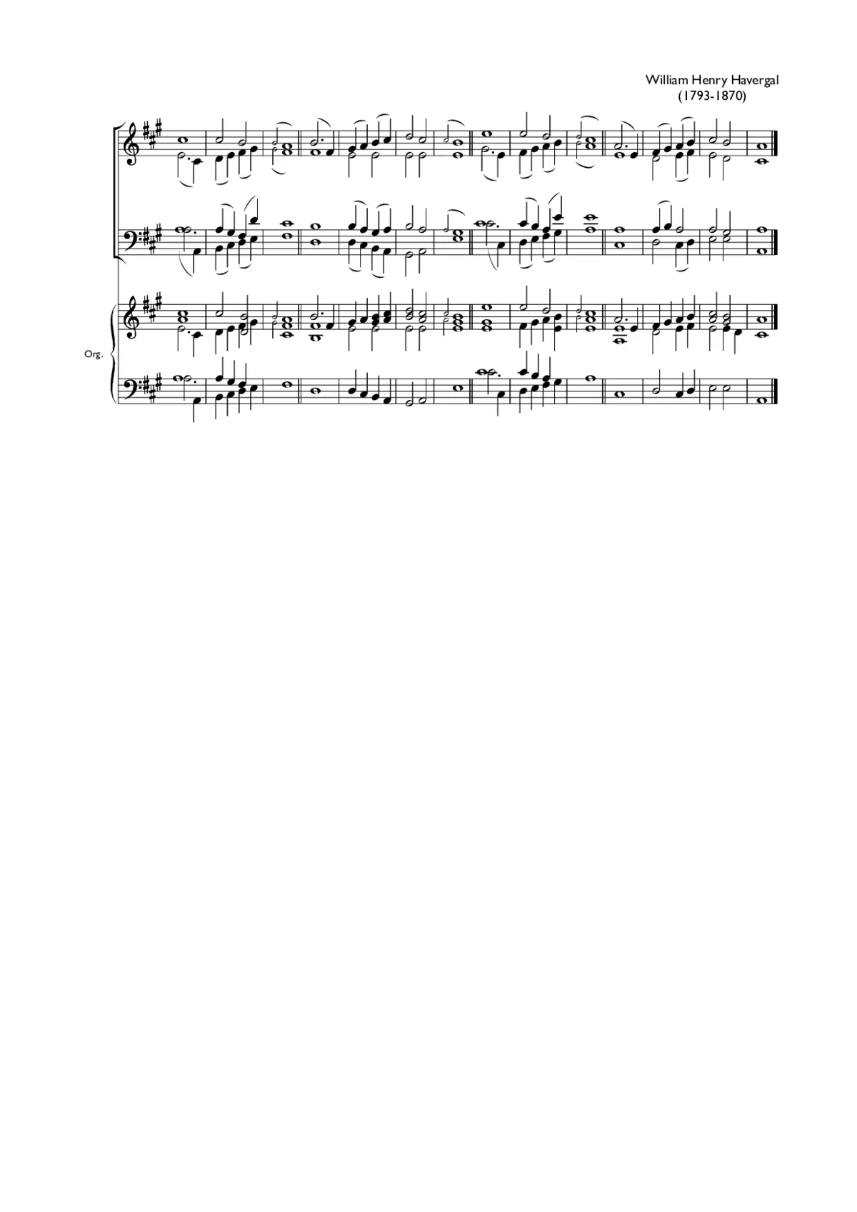 Double chant in A major IX - Page 1