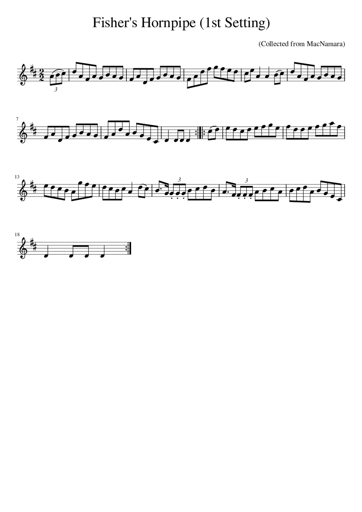 Fisher's Hornpipe - Page 1