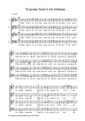 O praise God in his holiness