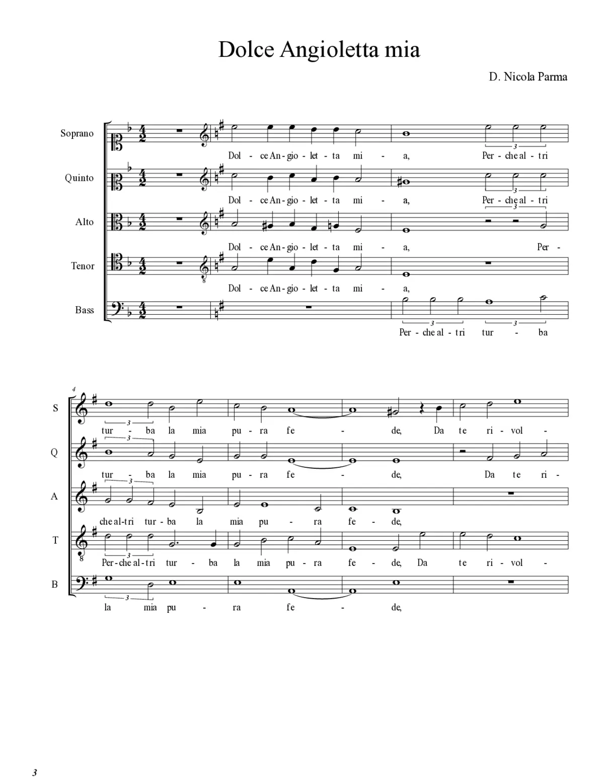Dolce Angioletta mia - Page 1