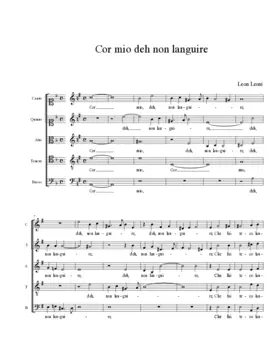 Cor mio deh non languire