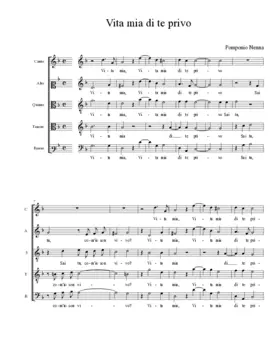 Vita mia di te privo