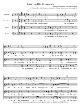 Entre vous filles de quinze ans