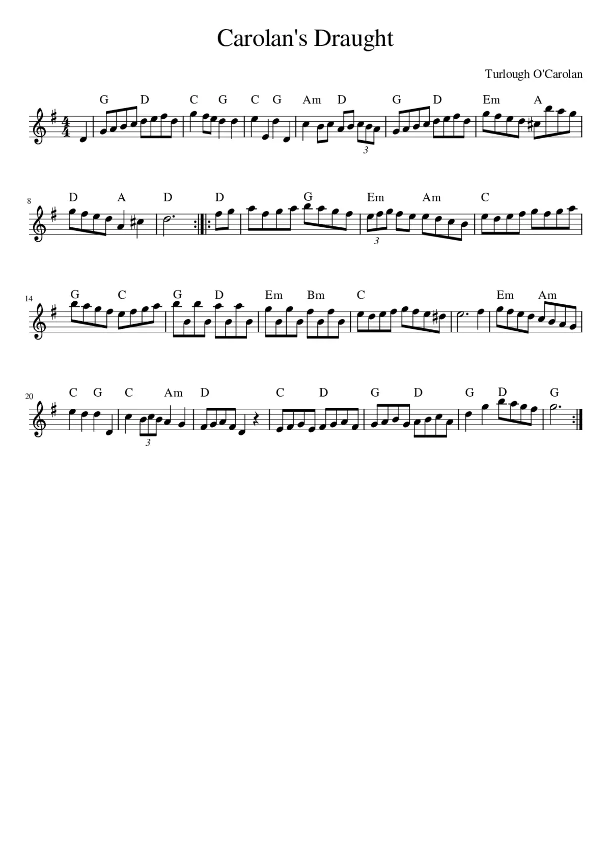 Carolan's Draught - Page 1