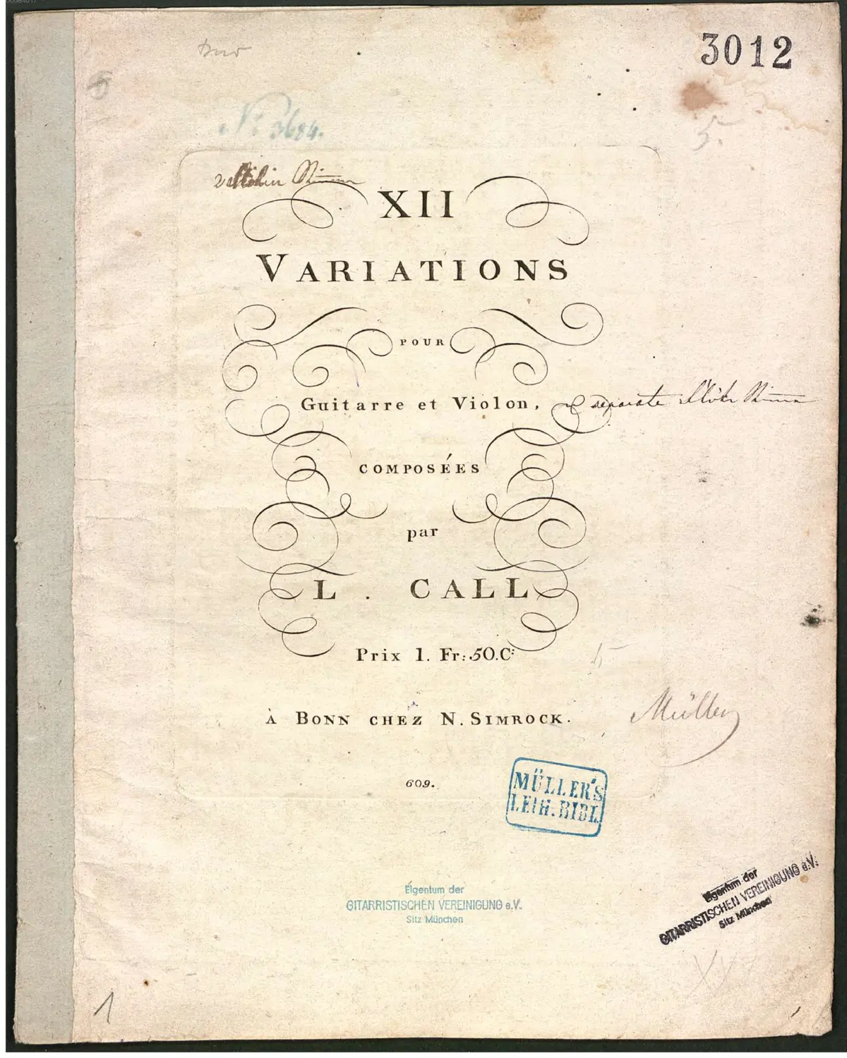 12 Variations pour Guitarre et Violon - Page 1