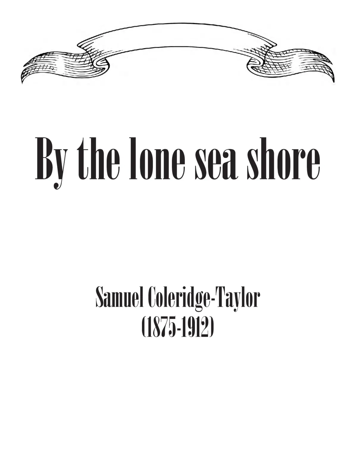 By the lone sea shore - Page 1